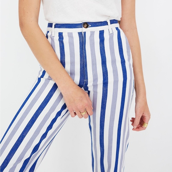 Madewell Tapered Pants in Stripe - Picture 2 of 7